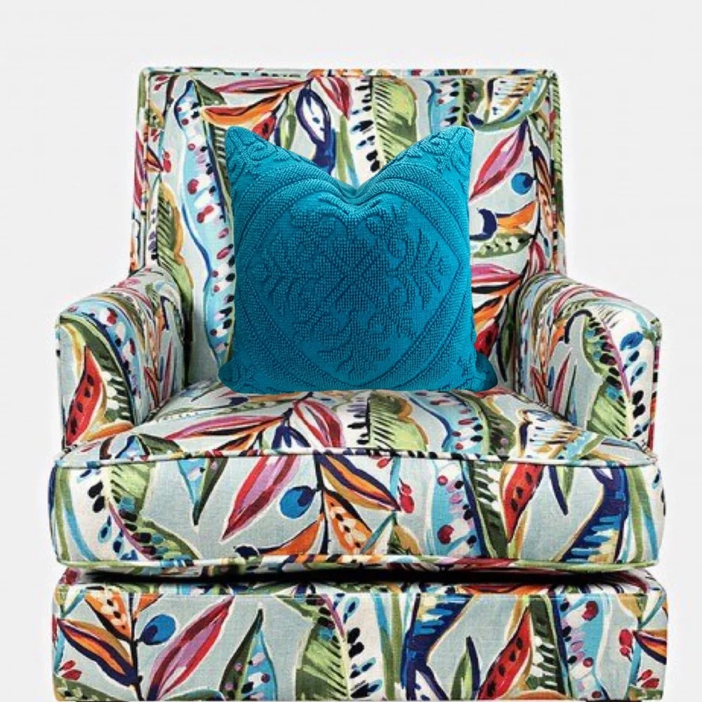 Luxury Home | Boho Chic Turquoise Needlepoint Medallion Throw Pillow Cover